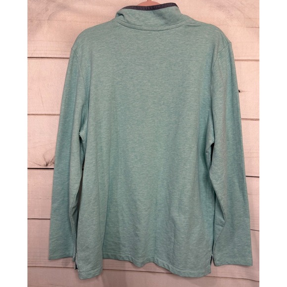 LL Bean Soft Cotton Ruby P/O Pullover Sweatshirt Women's XL Aqua Blue Heather - Picture 7 of 7